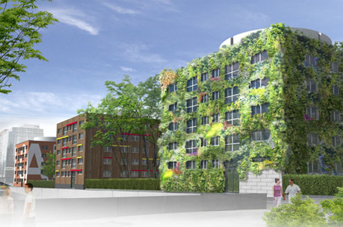 Retraitement architectural et polychromie de trois immeubles du quartier Gare à Reims (Projet)